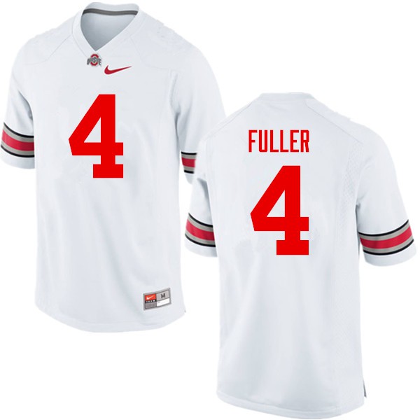 Ohio State Buckeyes #4 Jordan Fuller Men University Jersey White OSU41145